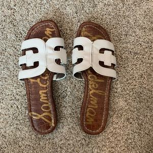 Sam Edelman white signature sandals